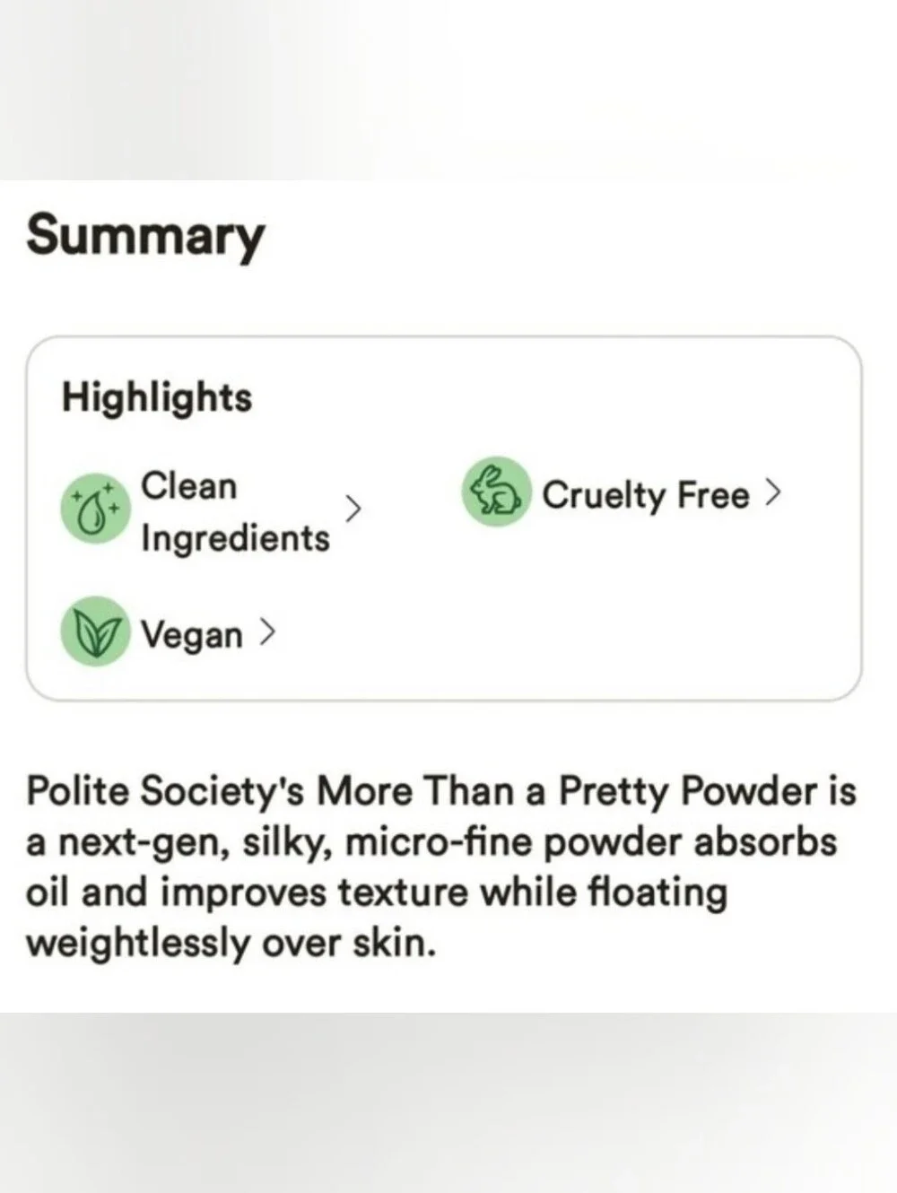 POLITE SOCIETY TRANSLUCENT SETTING POWDER.